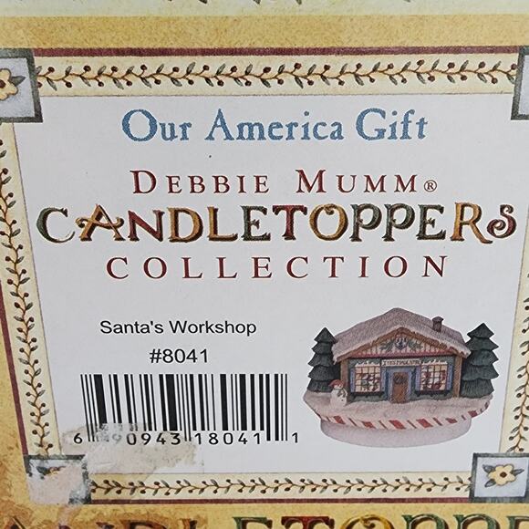 Our America Gift SANTA'S WORKSHOP #8041 By Debbie Mumm Candle Topper Collection - Picture 13 of 13